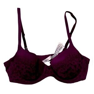Victoria's Secret burgundy Underwire Bra with Adjustable Straps